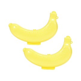 Banana Case Holder,2 Pcs Reusable Banana Storage Box with Vent Holes Hanging Design for Fresh Bananas Protection Ideal for Lunch Box Travel Picnic and Festive Decoration