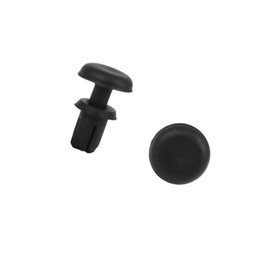 Motoforti 30pcs 4mm Black Plastic Rivets Push Type Panel Retainer Clip for Car Long-lasting