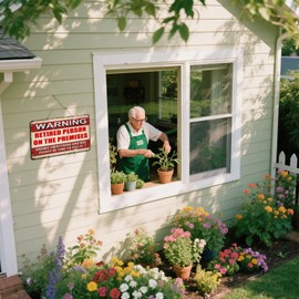 Retirement Gifts for Men/Women Metal Patio Signs Retirement Party Decorations - Warning Retired Person On Premises Knows Everything Sign - Funny Vintage Yard Door Decor 8 X 12 Inch