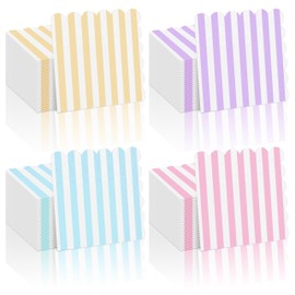 200 Pcs Scalloped Ice Cream Napkin Party Decorations 10 X 10 Inch Cute Summer Pastel Cocktail Napkins Disposable Paper Supplies for Pastel Party Shower Birthday Dinner