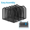 Simple Trending Mesh Desktop File Sorter Organizer, 5-Section Bookshelf for