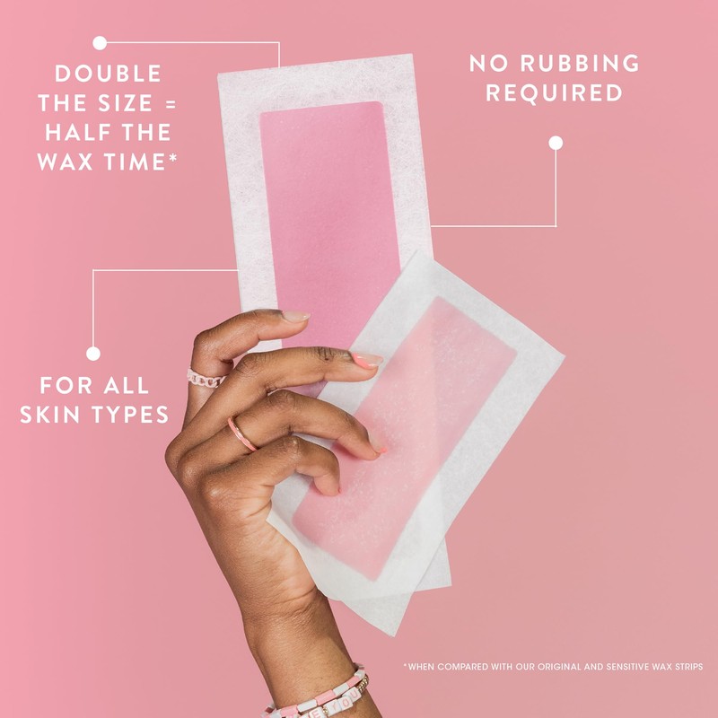 Nad's Extra Long Wax Strips, Hair Removal, Large Waxing Strips,