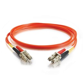 C2G 33027 OM2 Fiber Optic Cable - LC-LC 50/125 Duplex Multimode PVC Fiber Cable, Orange (3.3 Feet, 1 Meter)