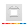NICOR Lighting 4 inch White Square Multi-Adjustable Recessed LED Downlight,