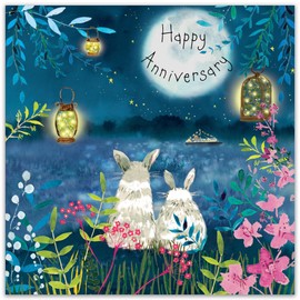 Twizler Anniversary Card - Rabbits Happy Wedding Anniversary Card for Couple - Husband Anniversary Card for Him - Wife Anniversary Card for Her - Mum and Dad Anniversary Card