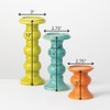 Sullivans 5", 10", and 12" Multicolor Ceramic Pillar Candle Holder