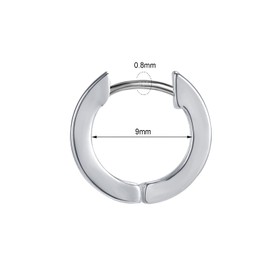 AoedeJ 14K Gold Plated Small Hoop Earring for Women Girls Men High Polished Round Huggie Hoop Cuff Earring Huggie Stud with Sterling Silver Post (Yellow Gold)