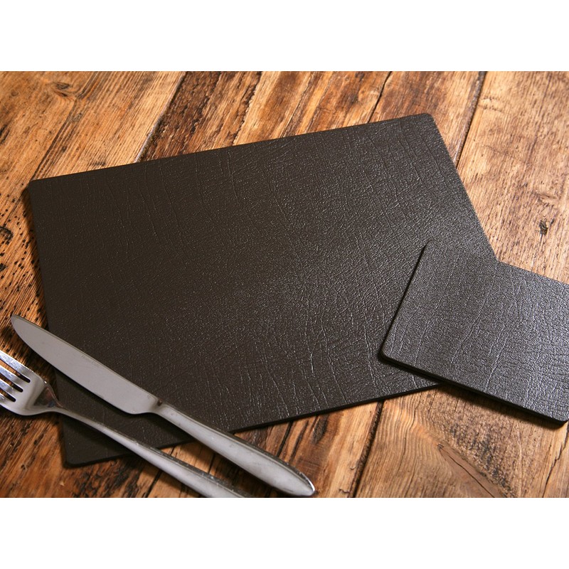 The Dapper House Set of 4 Classic Leatherboard Placemats and