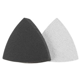 sourcing map Triangular Sandpaper Hook and Loop Triangle Sanding Pad Fit 3-1/2" Oscillating Multi-Tool Silicon Carbide for Wet/Dry Use 180 Grit 8pcs
