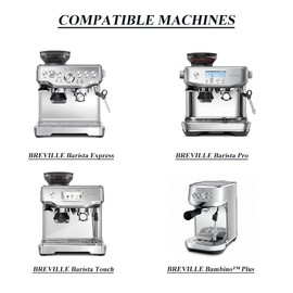 Pressurized filter basket compatible with Breville sage BES870/875/880/878/840/810 Barista Infuser bambino plus BES 500 One Cup Dual Wall Filter, 54mm coffee machine replacement accessories