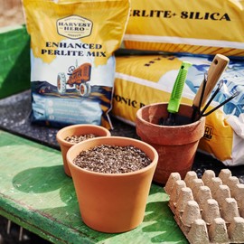 Harvest Hero Perlite+ Silica - Promotes Strong Plants - Used for Hydroponic Growing Systems, Transplanting, and Potting Soil (3 CF)
