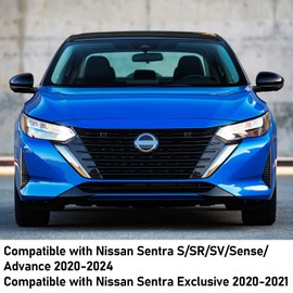 Moonlinks Compatible with Nissan Sentra 2020 2021 2022 2023 2024 Side Mirror Cover Replacement, Glossy Black Left Driver Side Clip-on Mirror Cap for Sentra S/SR/SV/Sense/Advance/Exclusive