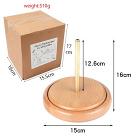 FantasyDay Wooden Yarn Holder, Handmade Yarn Ball Holder Crocheting Spindles Twirling Yarn Holder Stand- Firm Base - Smooth Material Reduce Winding Knitting Tool - Large: 6.2 * 5.9inch