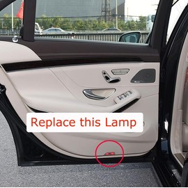 2 Stück Autotür Led Licht Logo Projektor Türprojektoren für Mercedes S-Klasse W222, Türbeleuchtung Einstiegsbeleuchtung Zubehör