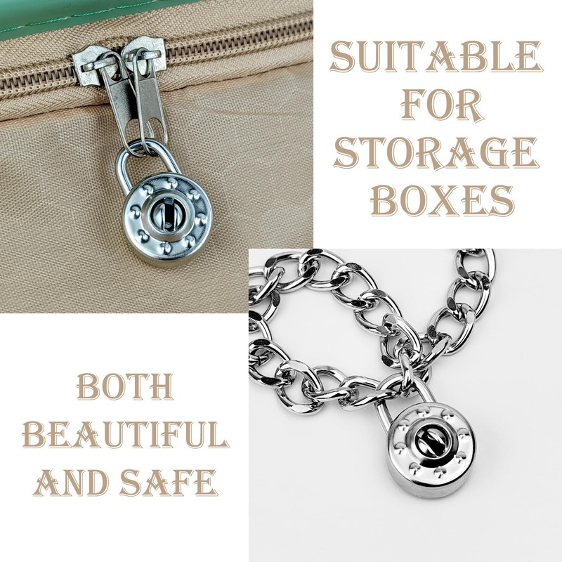 5 Pack Mini Diary Padlock, Small Locks with Keys, Tiny