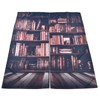 Living Room Curtains 3D Bookcase Printed Shading Curtains Bedroom Drapes
