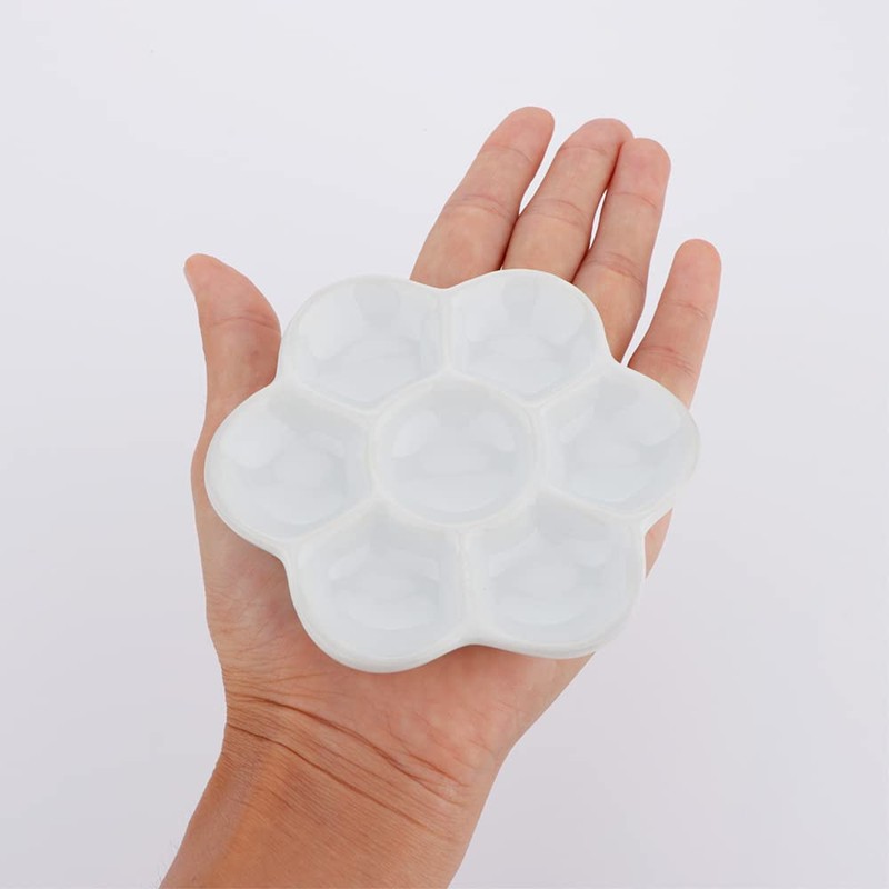 2 Pcs Hermit Crab Ceramic Food Dish, 7 Compartments Anti-turning