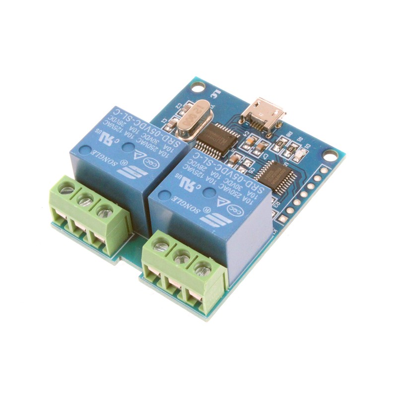 NOYITO 2-Channel Micro USB Relay Module USB Smart Control Switch
