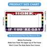 Honk If You're Gay License Plate Frame Pride Funny Stainless