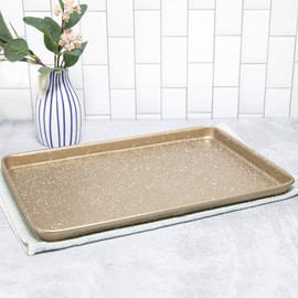 COOK WITH COLOR Bakeware Non Stick Baking Sheet, Champagne, 10x15 Cookie Sheet