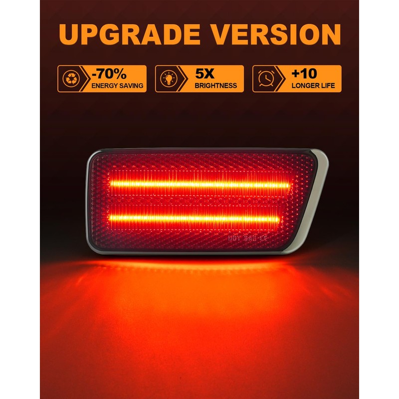 NEIFILES Rear LED Side Marker Lights 5X Brighter Than OEM