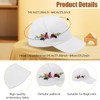 FREEBLOSS DIY White Hat Kit Needlework Set Floral Embroidery Hat