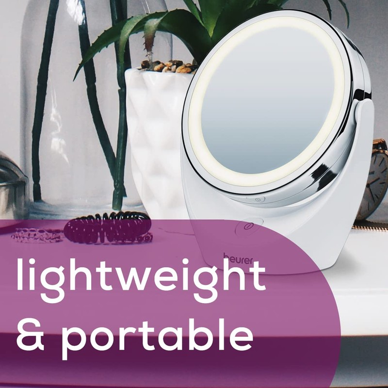 Beurer 5x Magnifying Double-Sided Cosmetic Vanity Makeup Mirror Illuminated |
