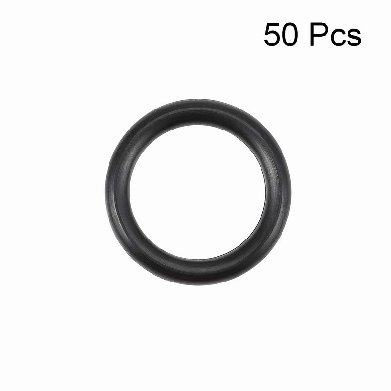 sourcing map 50pcs Nitrile Rubber O-Rings 17.61mm OD 12.37mm ID