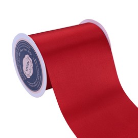 VATIN 4 Inch x 22Yards Wide Red Satin Solid Ribbon Large Ribbon for Grand Opening Ribbon Cutting Ceremony Kit Chairs Pageant Sashes Table Hair Car Bows Gift Wrapping Wedding Party Festival Decoration