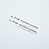 Pair Set LT4 Supercharged Highly Polished Real Aluminum Emblems Badge
