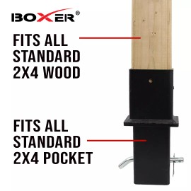 Boxer Tool Heavy Duty 6 Pack Trailer Adjustable Stake Pocket 2x4 - Wood Stakes DIY