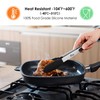 HOTEC Premium Stainless Steel Locking Kitchen Tongs with Silicon Tips,