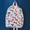 Powell Craft Butterfly Print Backpack Rucksack in Cream