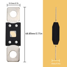 CHRI Mega High Current Fuse Screw Fuse Pack of 3 Fuses 200 A to 58 V DC – Car Truck