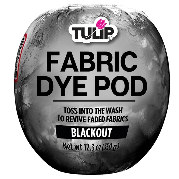 Tulip Fabric Dye Pod Blackout (Black), Permanent Dye for Clothes