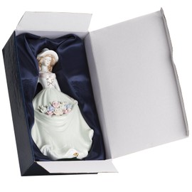 BRUBAKER Fine Woman Porcelain Figurine with Rose Dress