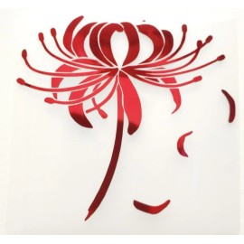 Japanese Holo Red Spider Lily Anime Flower Sticker Vinyl Decal Waterproof V2