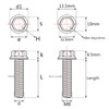 Wanyifa Titanium Flange Hex Head Bolt M8 15 20 25