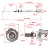 Heschen Pneumatic Slim Air Cylinder, MAL 20-100, PT1/8" Port, 20mm