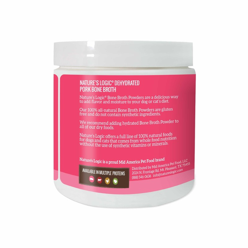 Nature's Logic Dehydrated Bone Broth Powder - 100% Natural Dog