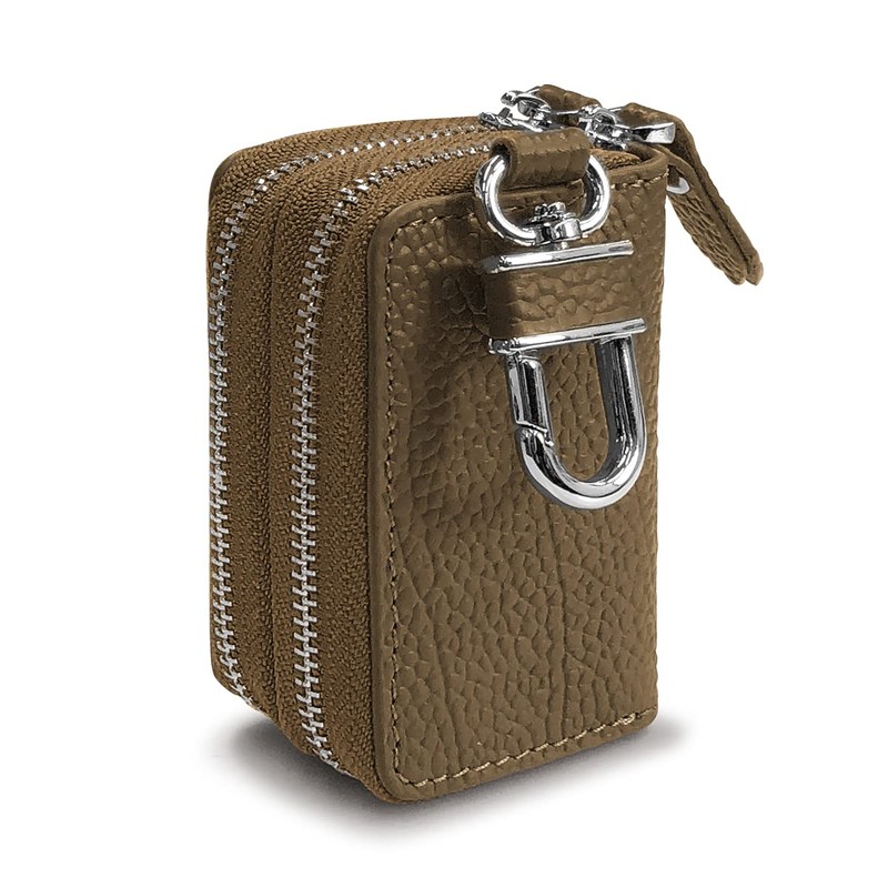 AWESOME(オーサム) スマートキーケース クリア窓付きダブルファスナータイプ オリーブ ASK-CMW010 -