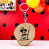 Promotech Mickey the Wizard Handmade Laser Engraved Unique Wooden Keyring