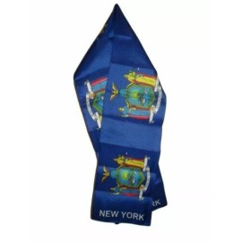 RFCO State of New York NY Lightweight Flag Printed Knitted Style Scarf 8"x60"