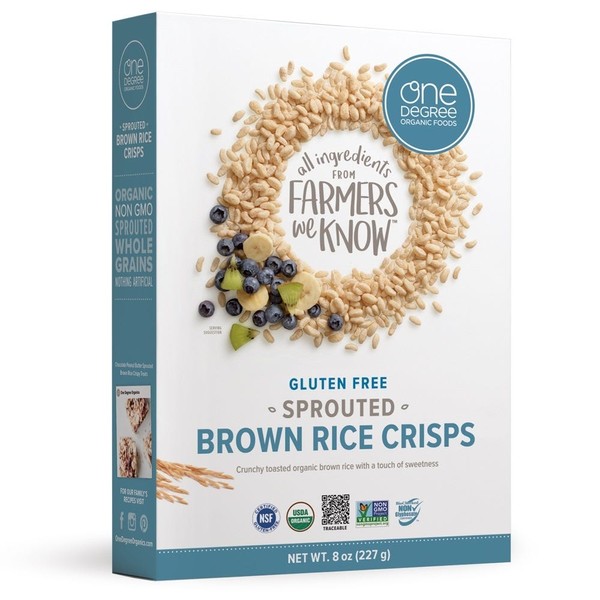 One Degree Organic Sprouted Brown Rice Crisps 227g