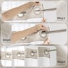 Extra Long Shower Curtains with Snap-in Liner, No Hooks Needed,