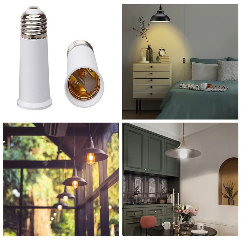 YKCGG E26 3.7 inch Socket Extender, E26 Light Bulb Socket
