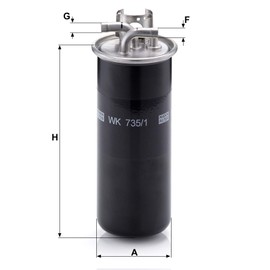 Original MANN-FILTER Fuel filter WK 735/1 – For Passenger Cars