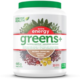 Genuine Health Greens+ Extra Energy, 15 Servings / Vanilla