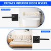 RAZCC Privacy Door Levers, 2 Pack Black Door Handles Heavy