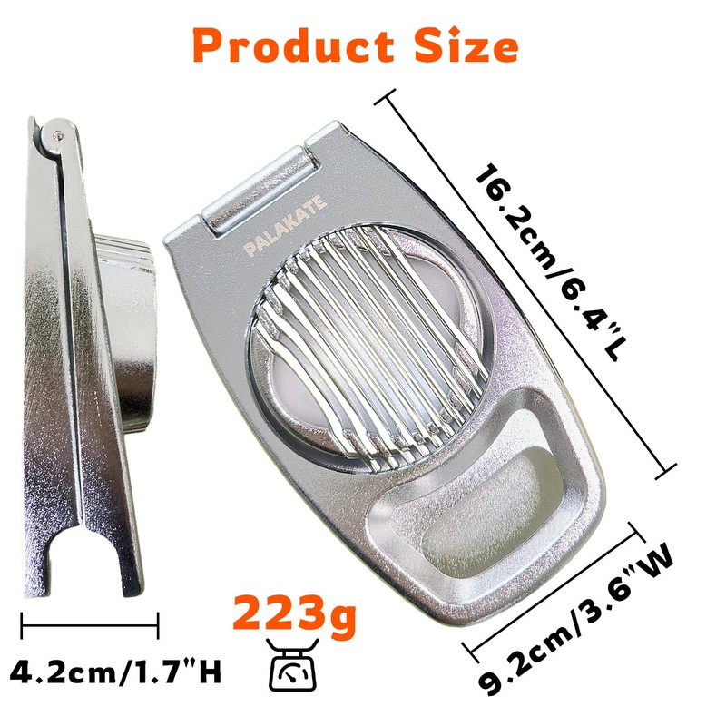 Egg Slicer for Boiled Eggs, Heavy Duty Aluminium Boiled Egg